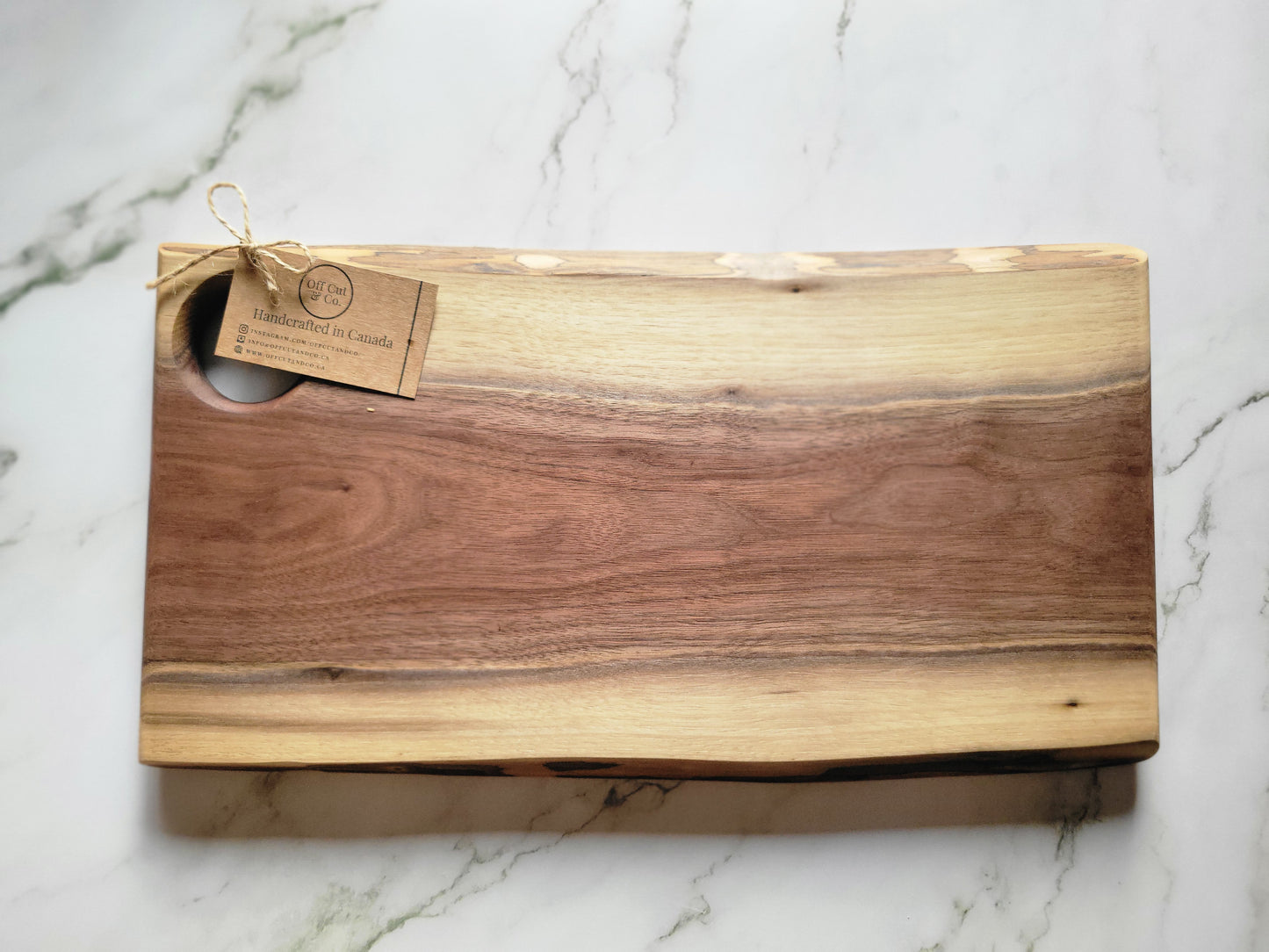 Handmade Walnut Charcuterie Board (17.5" x 0.75" x 9.5") - A313