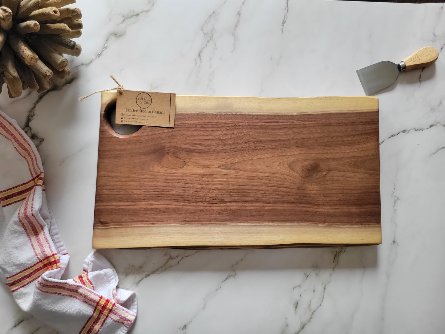 Handmade Walnut Charcuterie Board (17.5" x 0.75" x 9.5") - A311