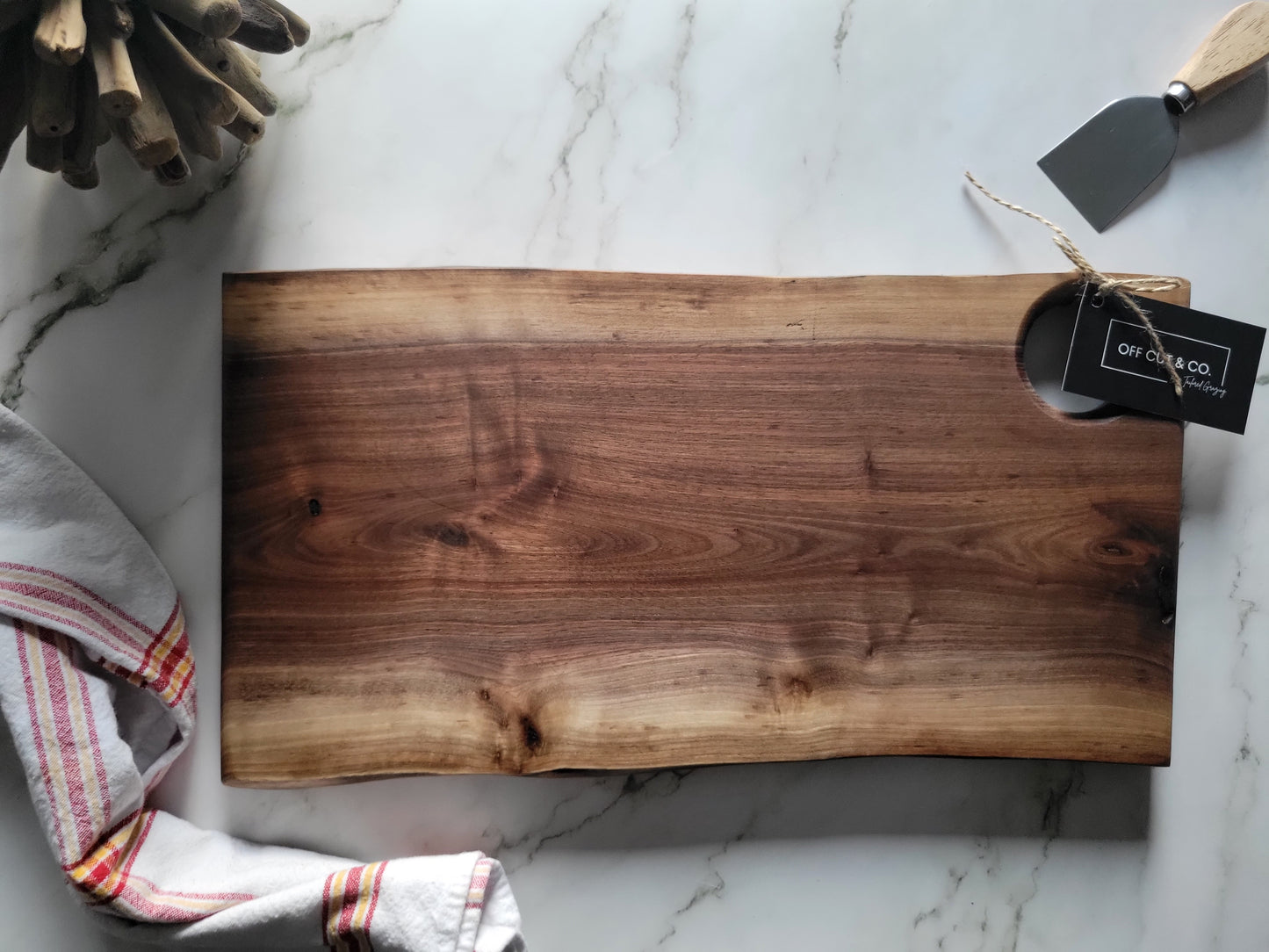 Handmade Walnut Charcuterie Board (17.5" x 0.75" x 9") - A343