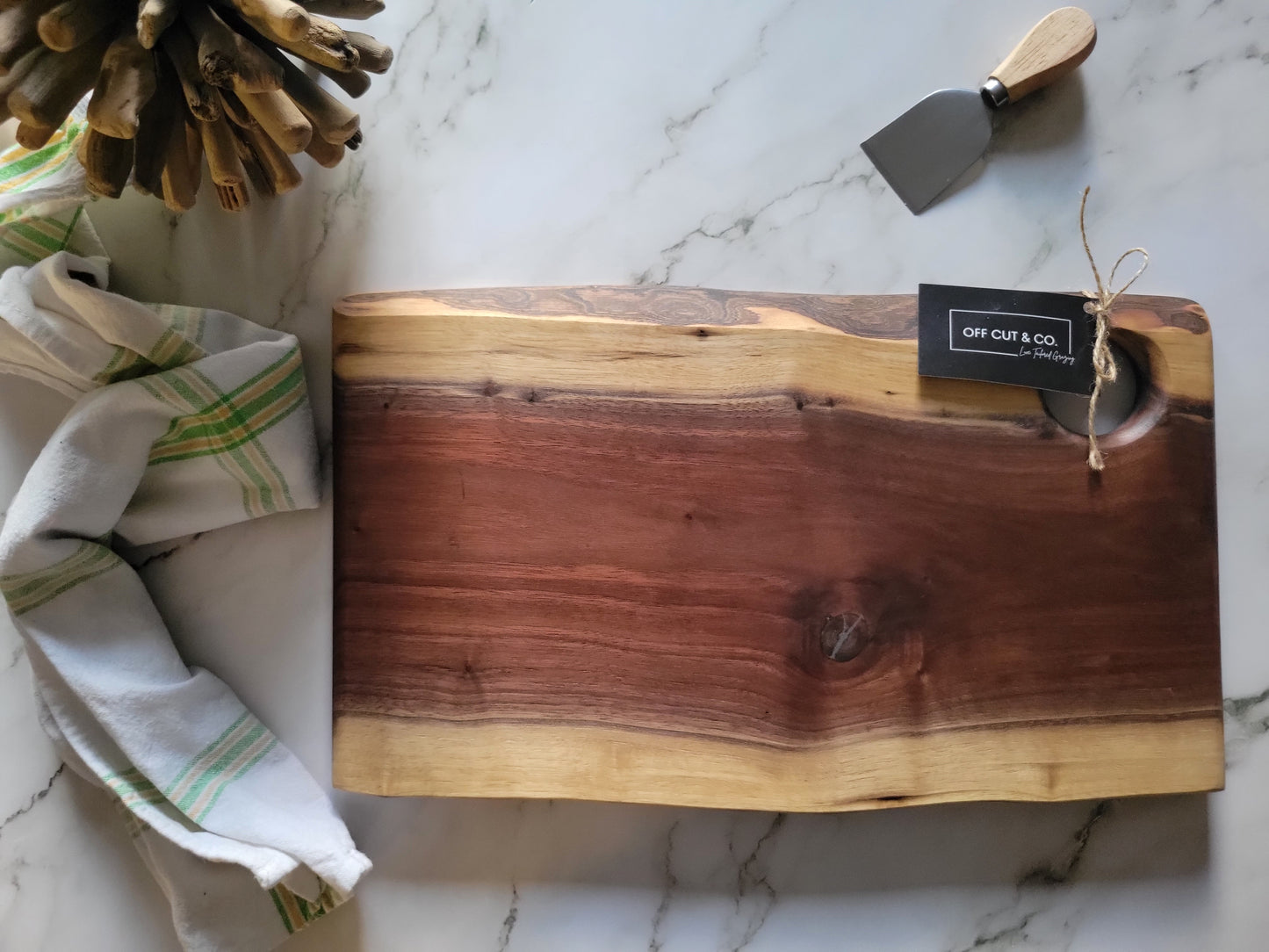 Handmade Walnut Charcuterie Board (17.5" x 0.75" x 10.25") - A348