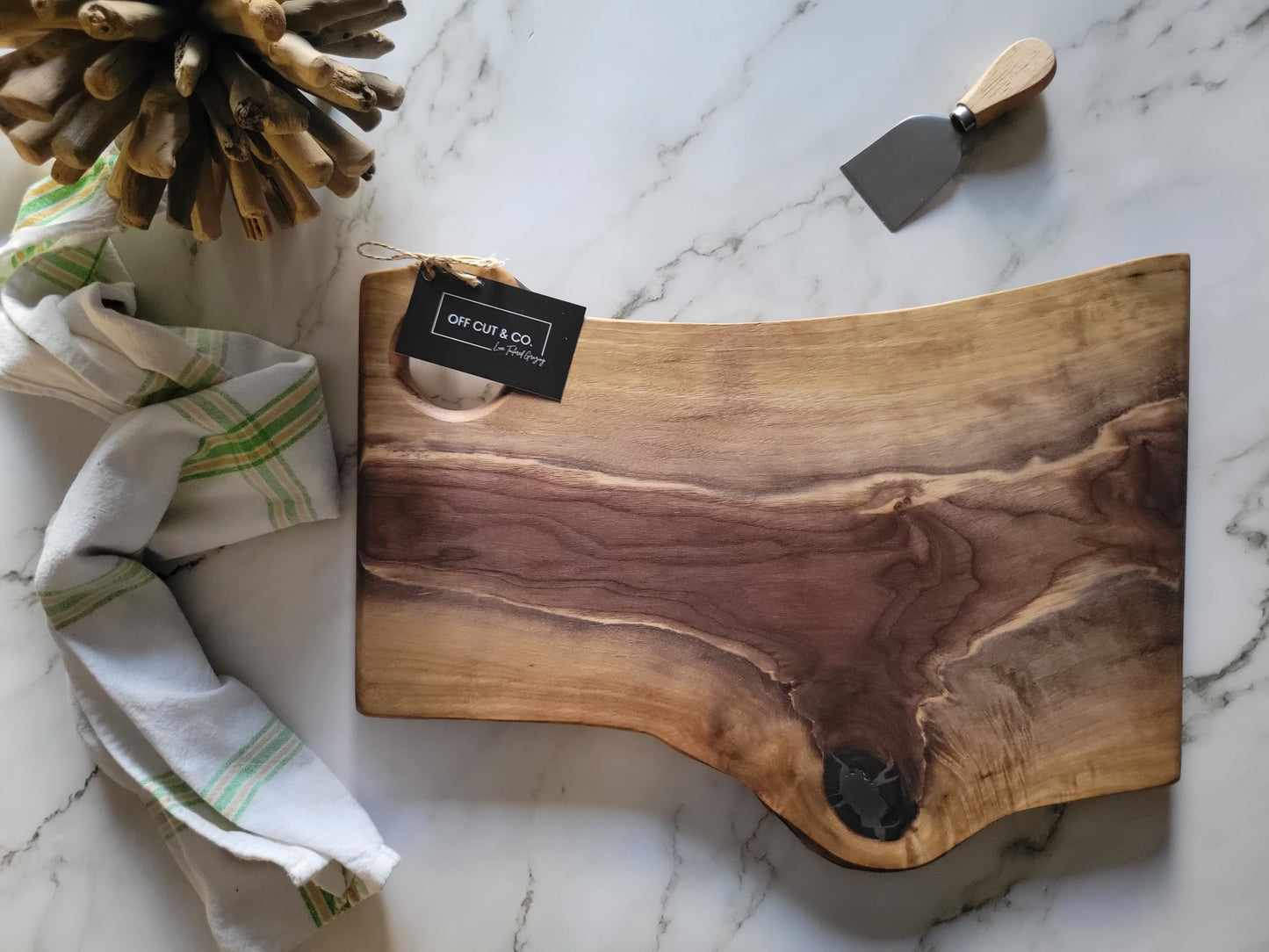 Handmade Walnut Charcuterie Board (17.5" x 0.75" x 11.5") - A349