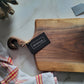 Mini Handmade Walnut Charcuterie Board With Handle (12.75" x 0.75" x 8.75") - A325